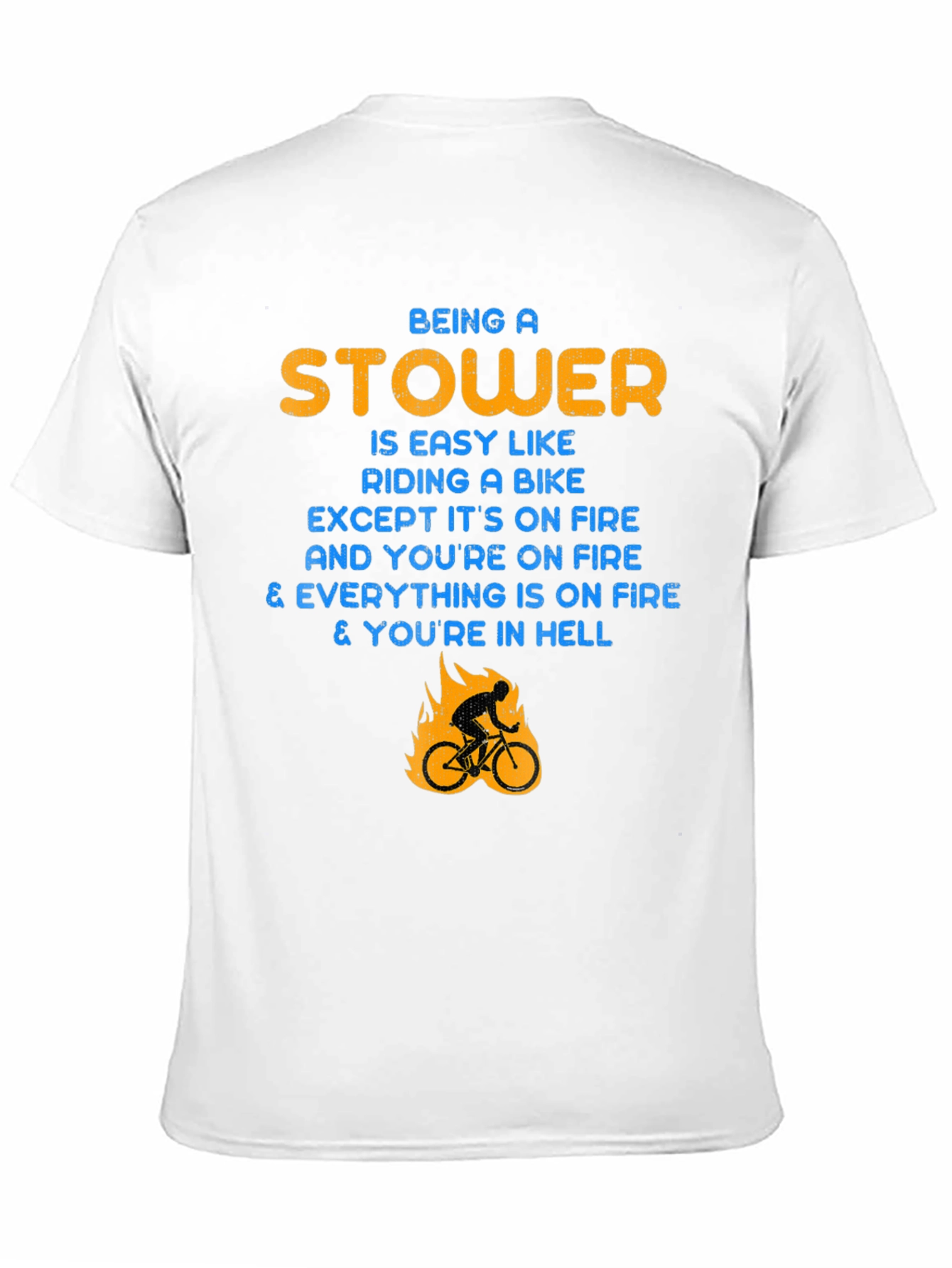 Stower Hell Fire Biker Graphic T-Shirt