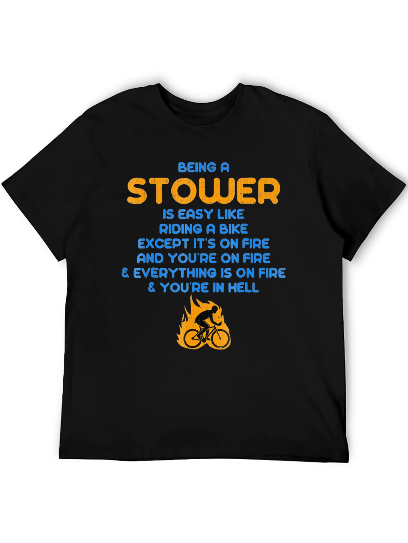 Stower Hell Fire Biker Graphic T-Shirt