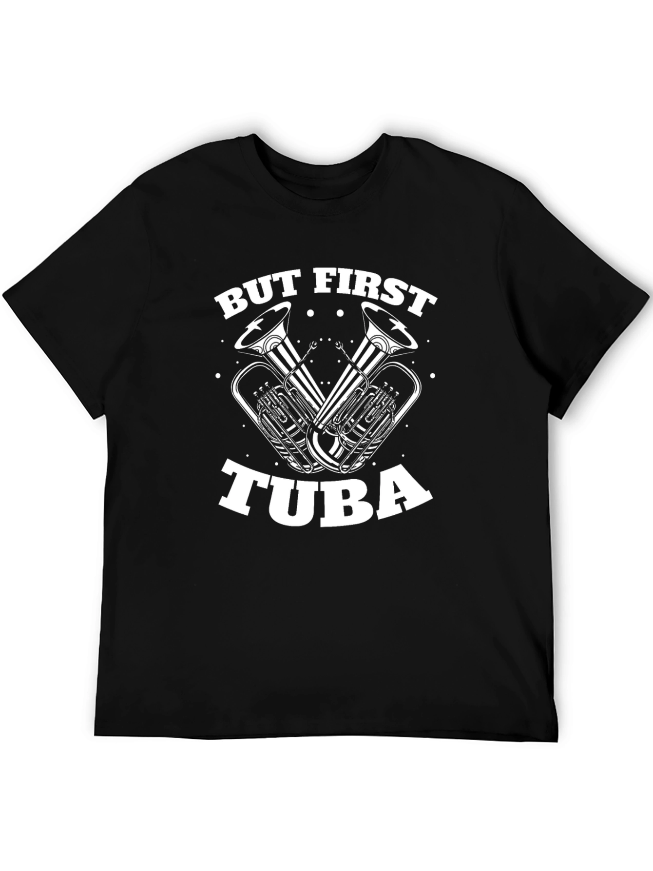 But First Tuba Black Graphic Tee