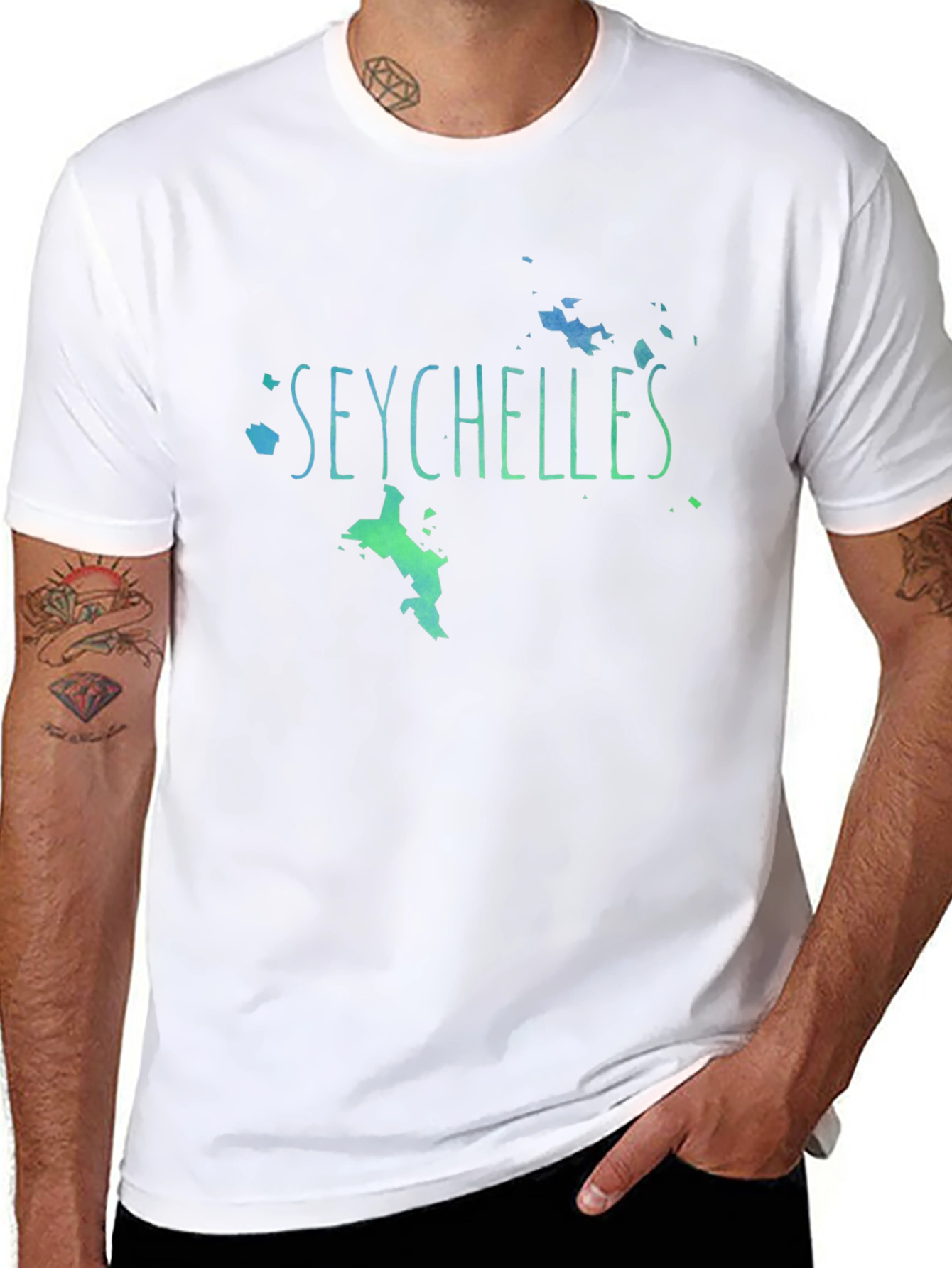 Seychelles Graphic Print Mens T-Shirt