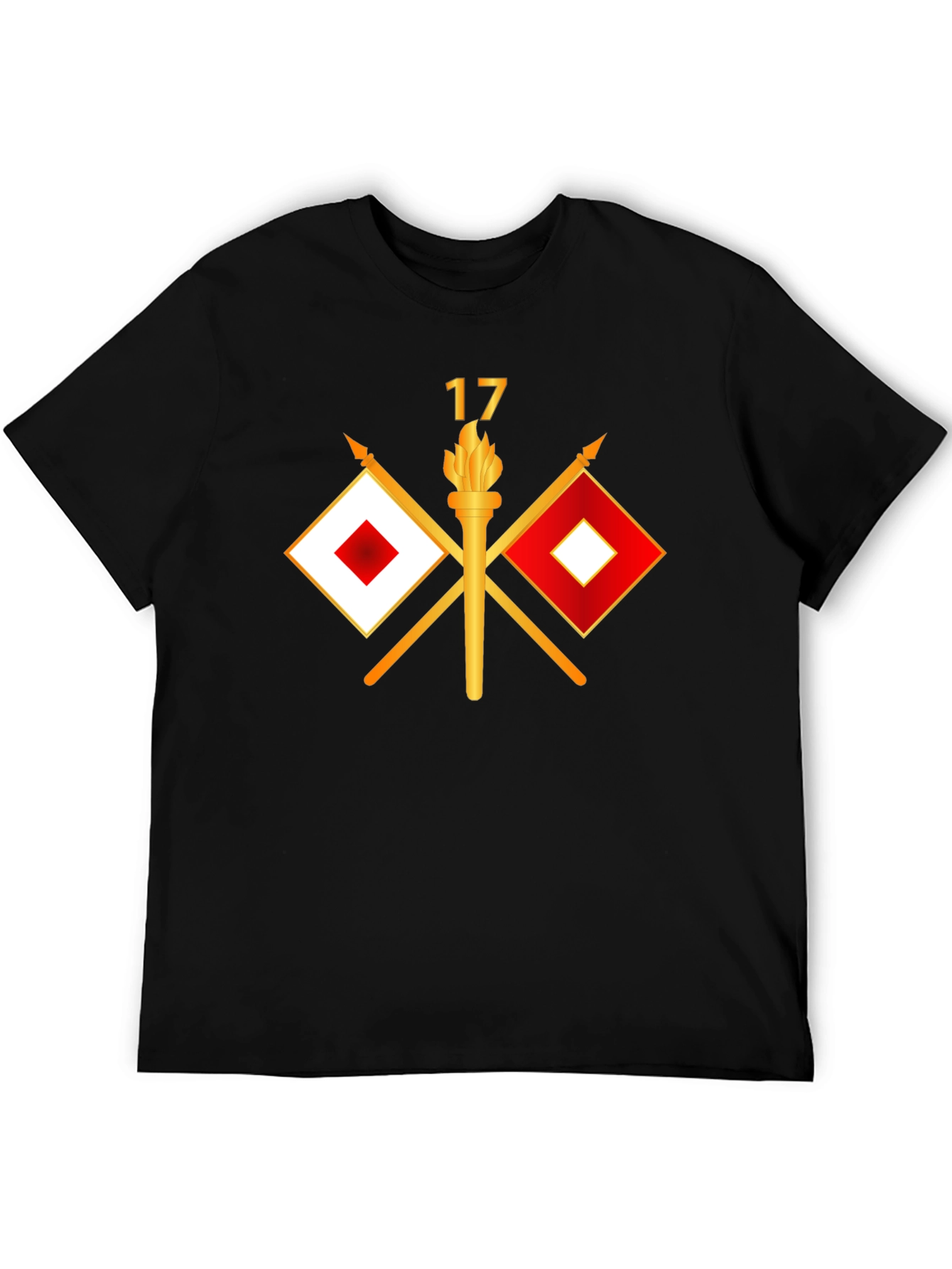 Signal Flag & Torch Graphic Tee - Black