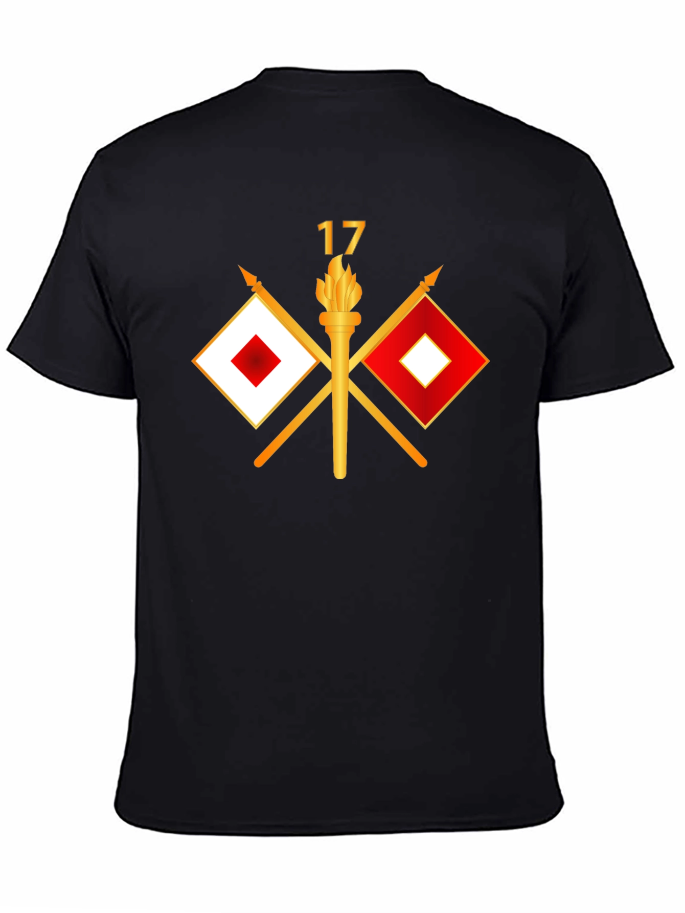 Signal Flag & Torch Graphic Tee - Black