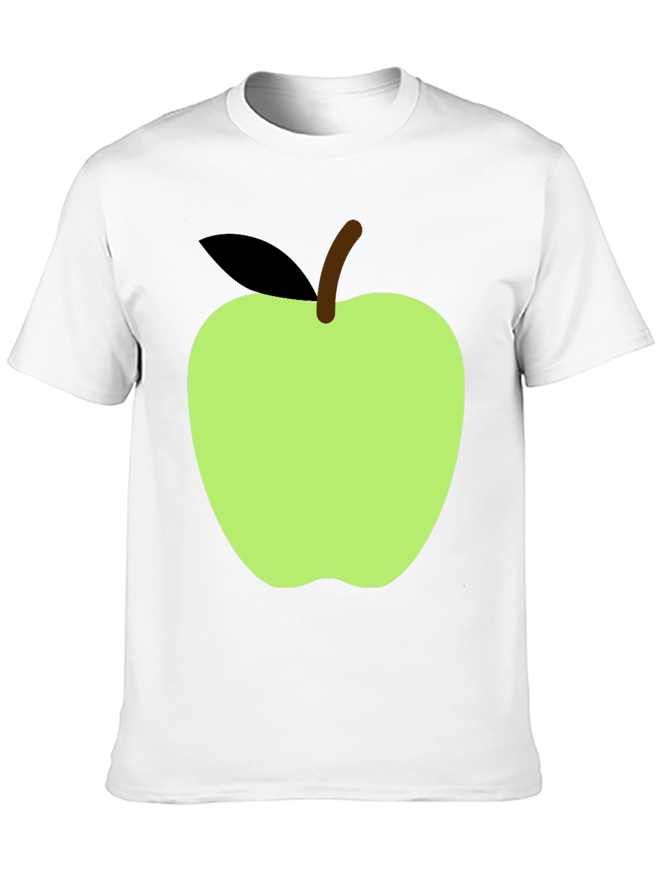 Apple Graphic Tee - Casual Black T-Shirt