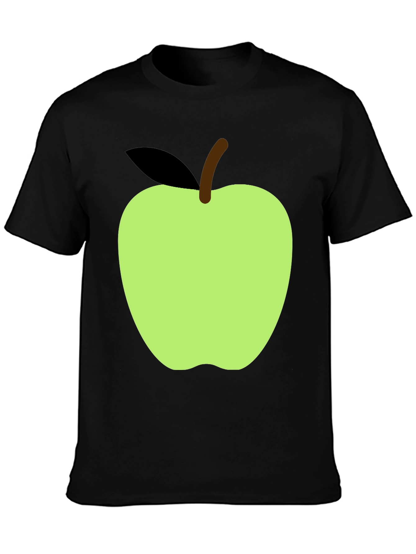 Apple Graphic Tee - Casual Black T-Shirt
