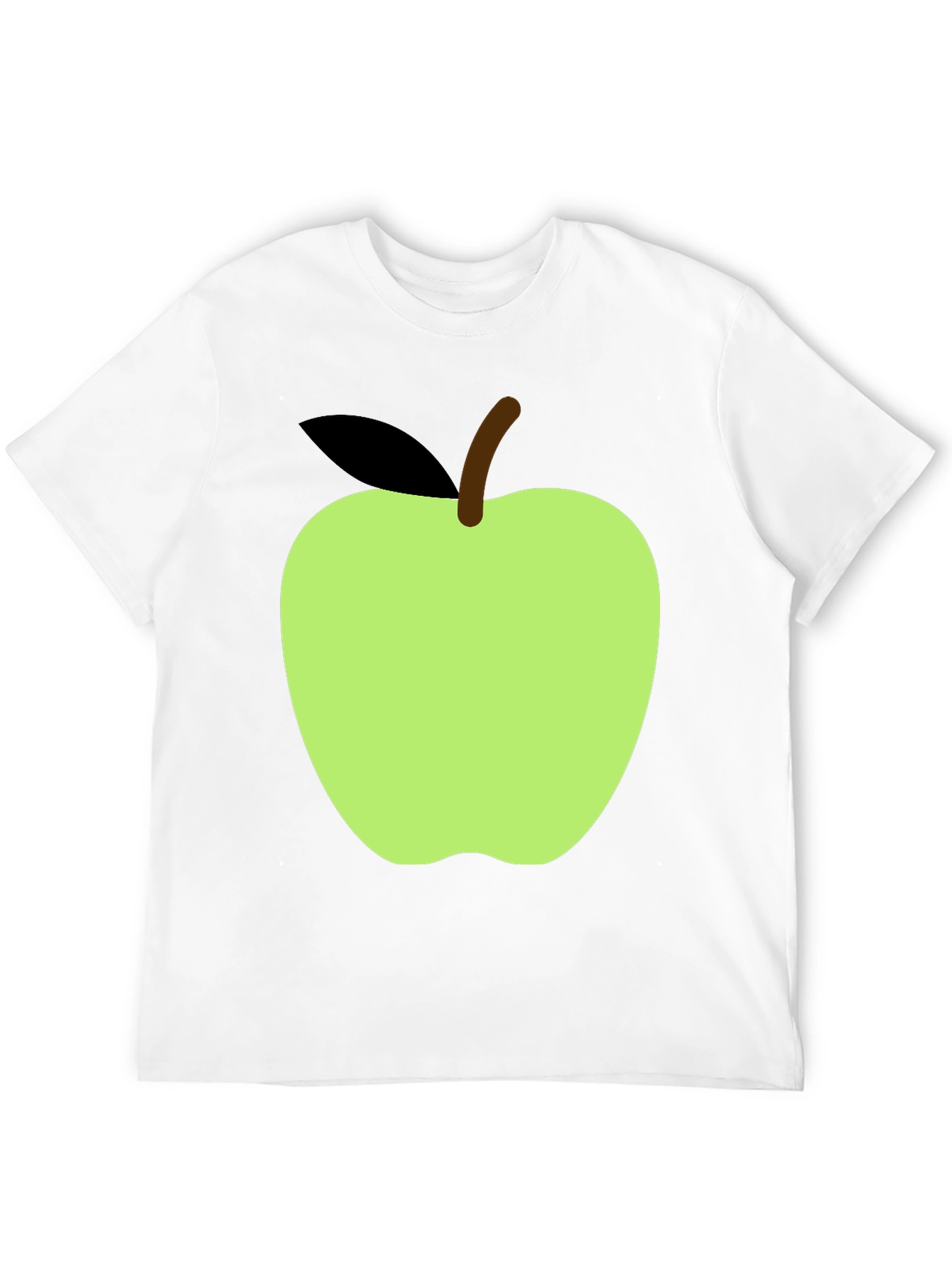 Apple Graphic Tee - Casual Black T-Shirt
