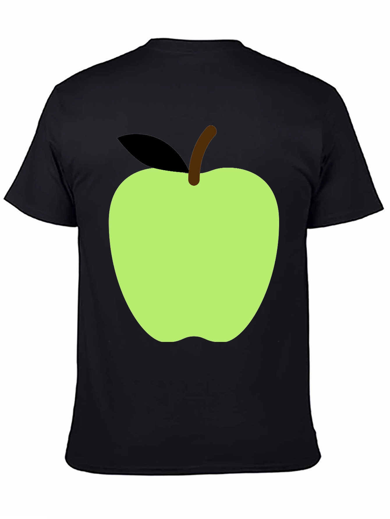 Apple Graphic Tee - Casual Black T-Shirt