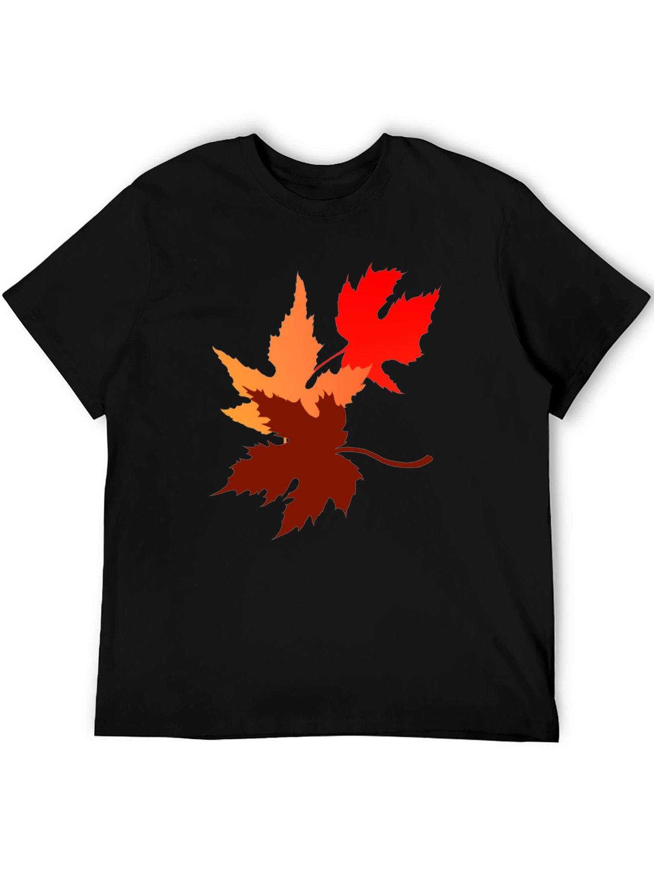 Autumn Leaves Graphic Tee - Black T-Shirt