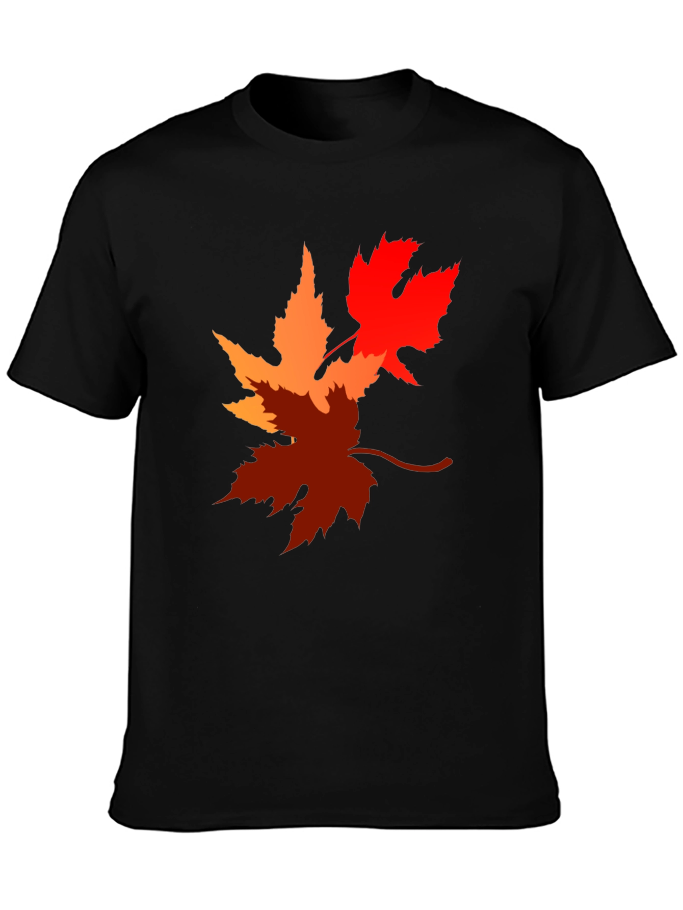 Autumn Leaves Graphic Tee - Black T-Shirt