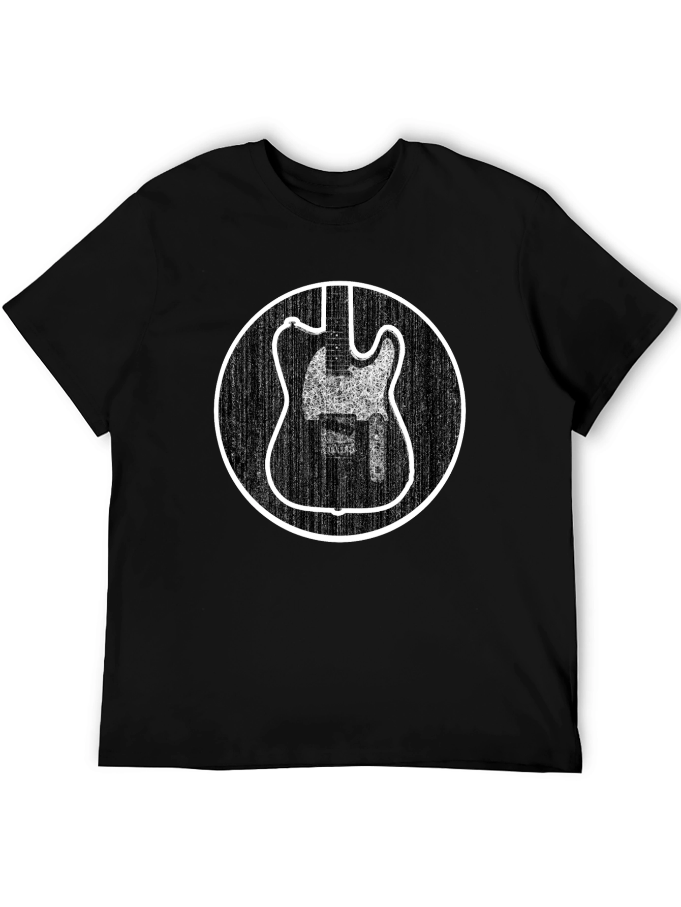 Electric Guitar Graphic Tee - Black