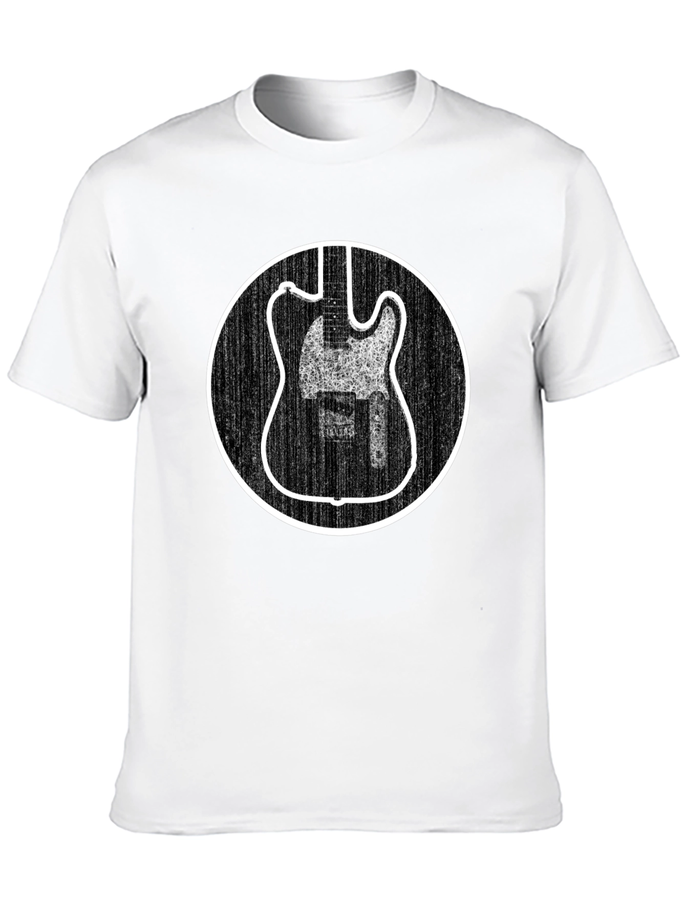 Electric Guitar Graphic Tee - Black