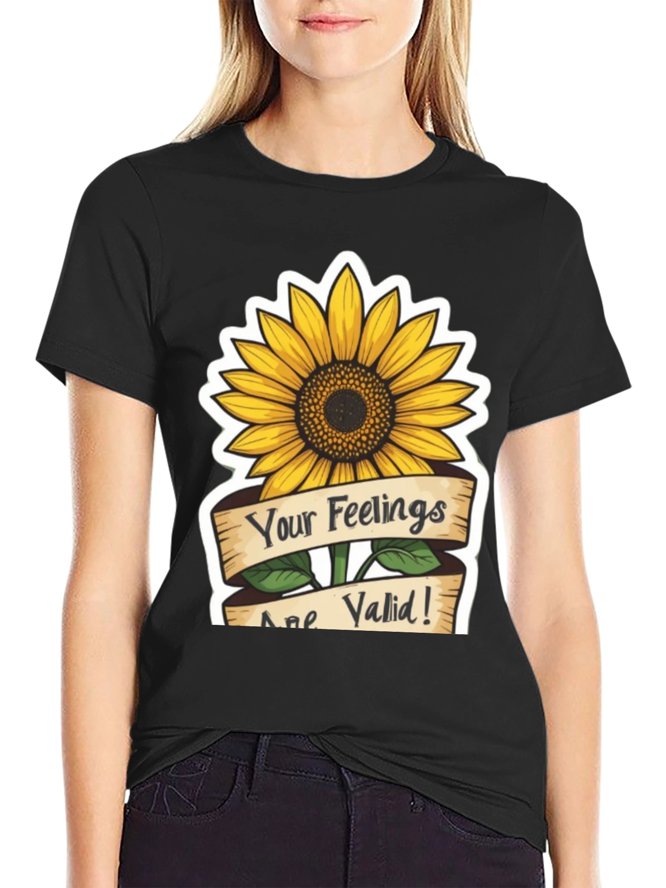 Valid Feelings Sunflower Graphic T-Shirt