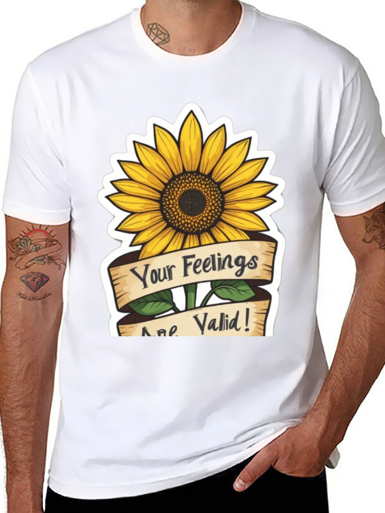 Valid Feelings Sunflower Graphic T-Shirt