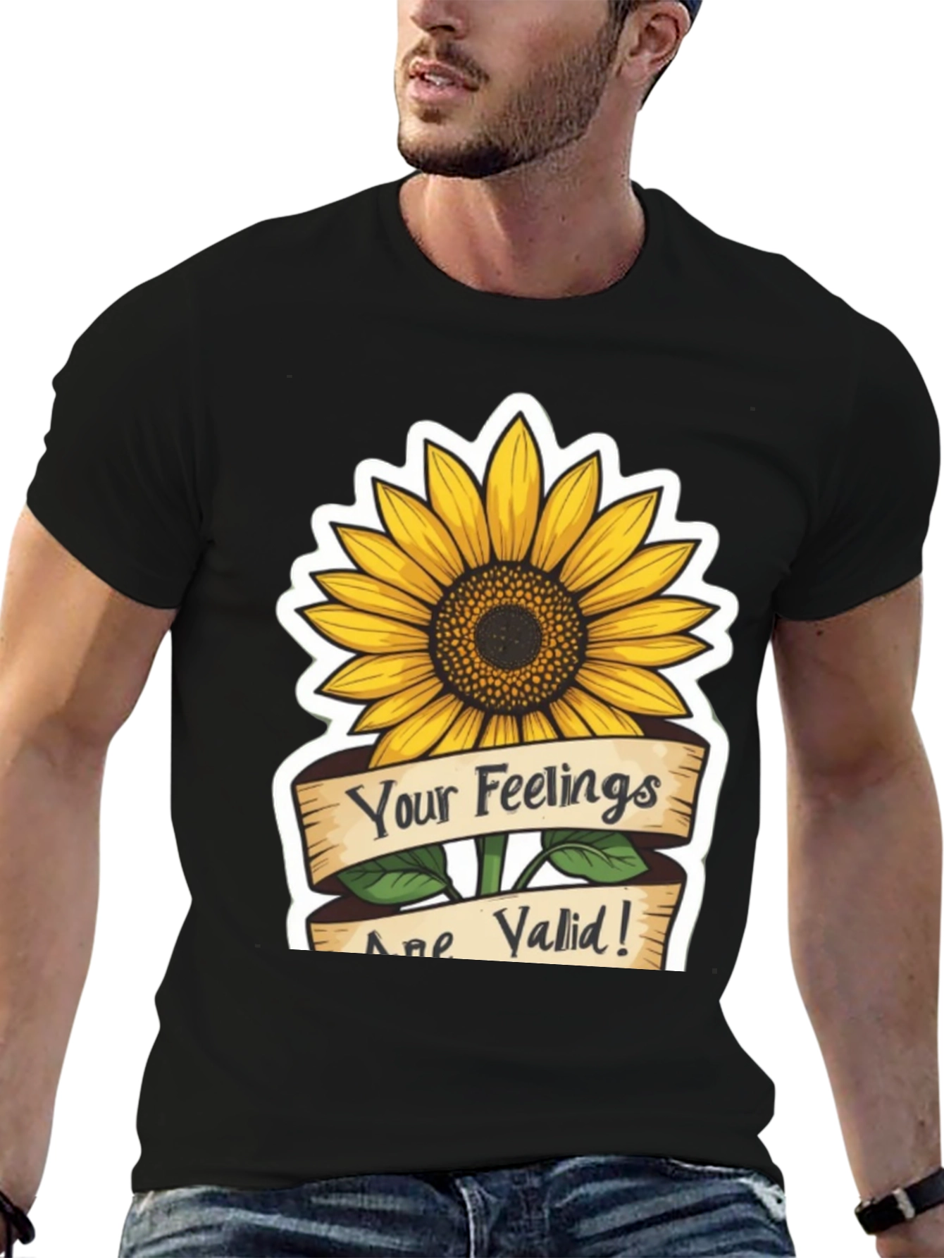 Valid Feelings Sunflower Graphic T-Shirt
