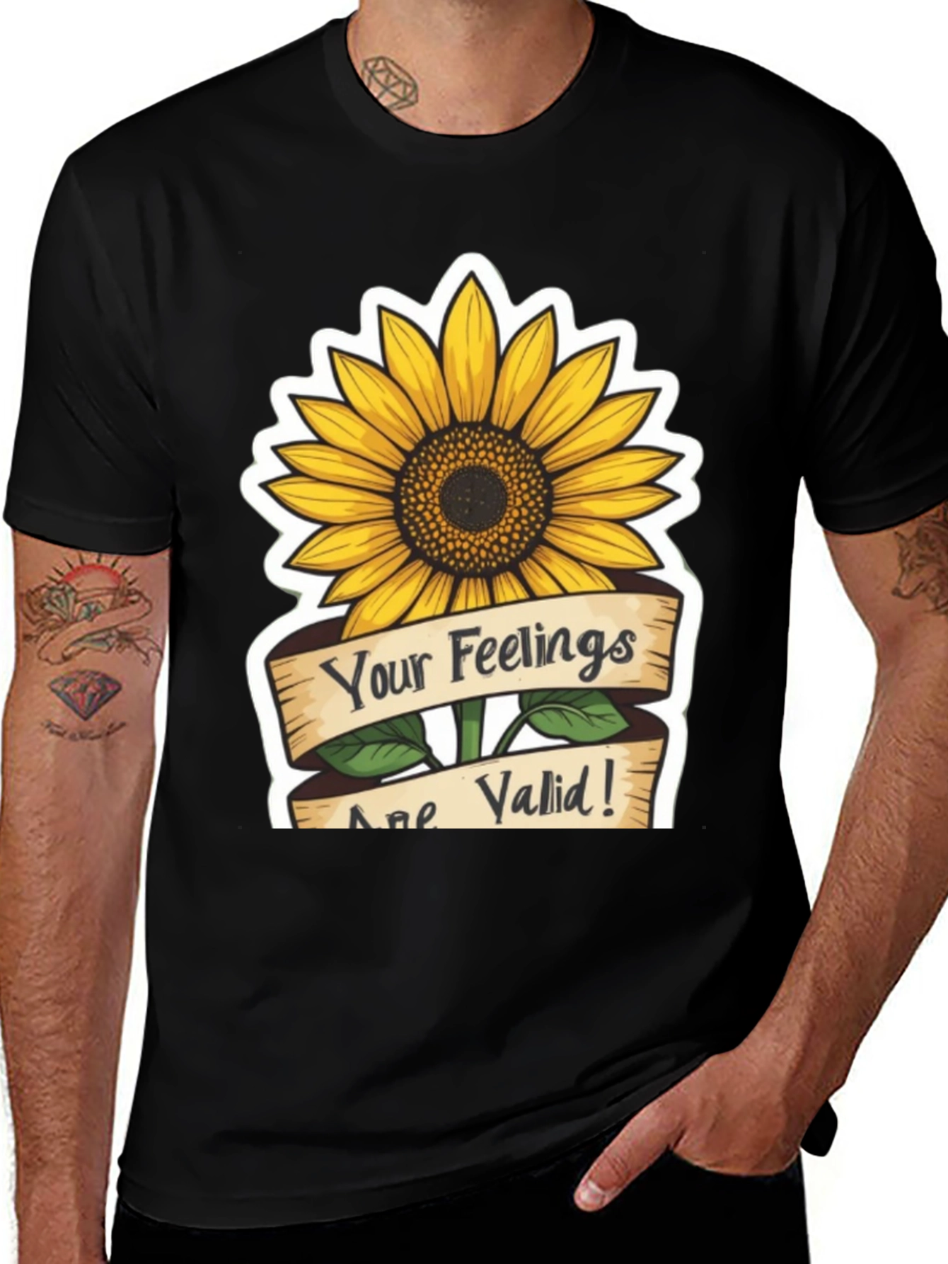 Valid Feelings Sunflower Graphic T-Shirt