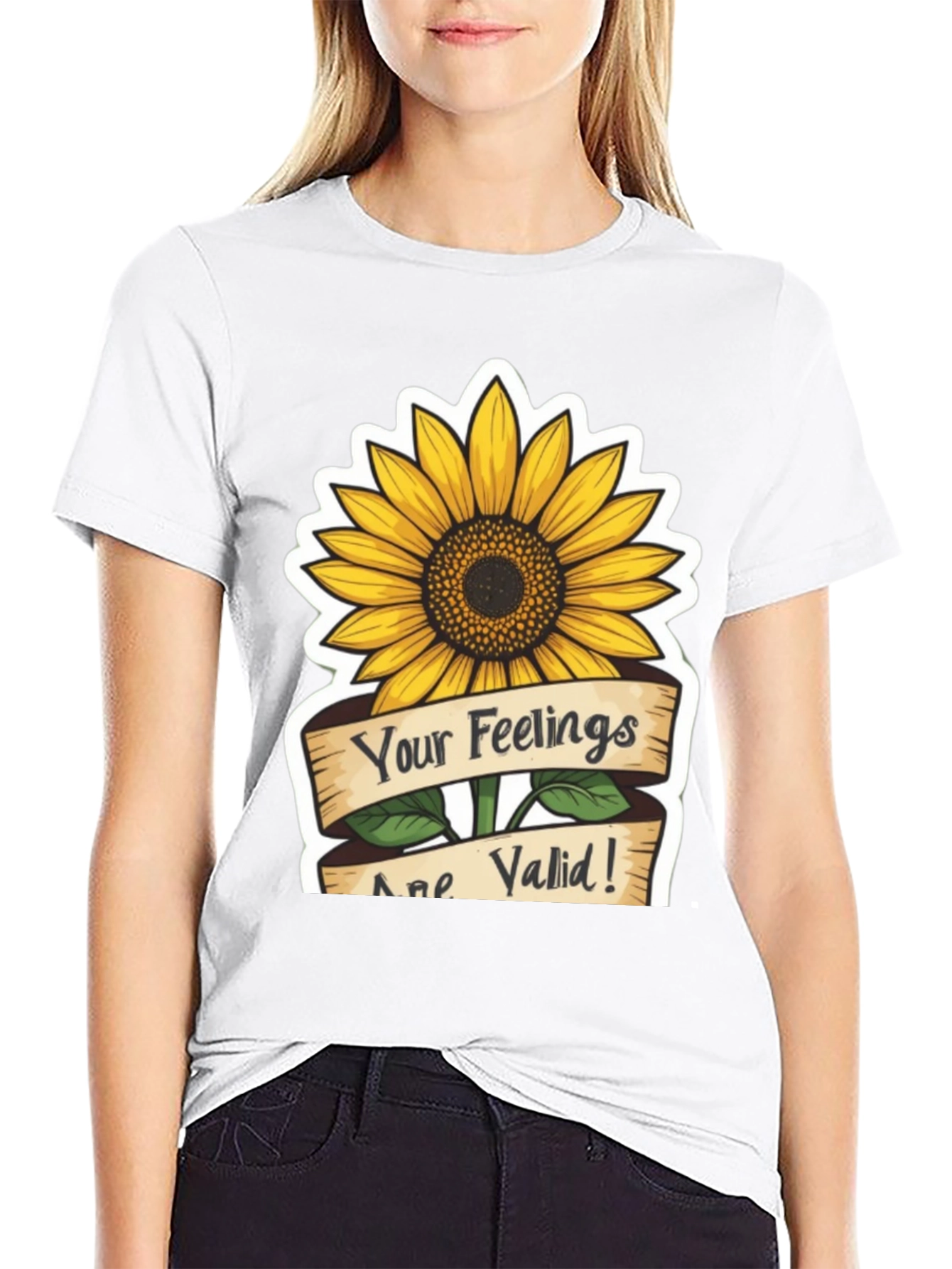 Valid Feelings Sunflower Graphic T-Shirt