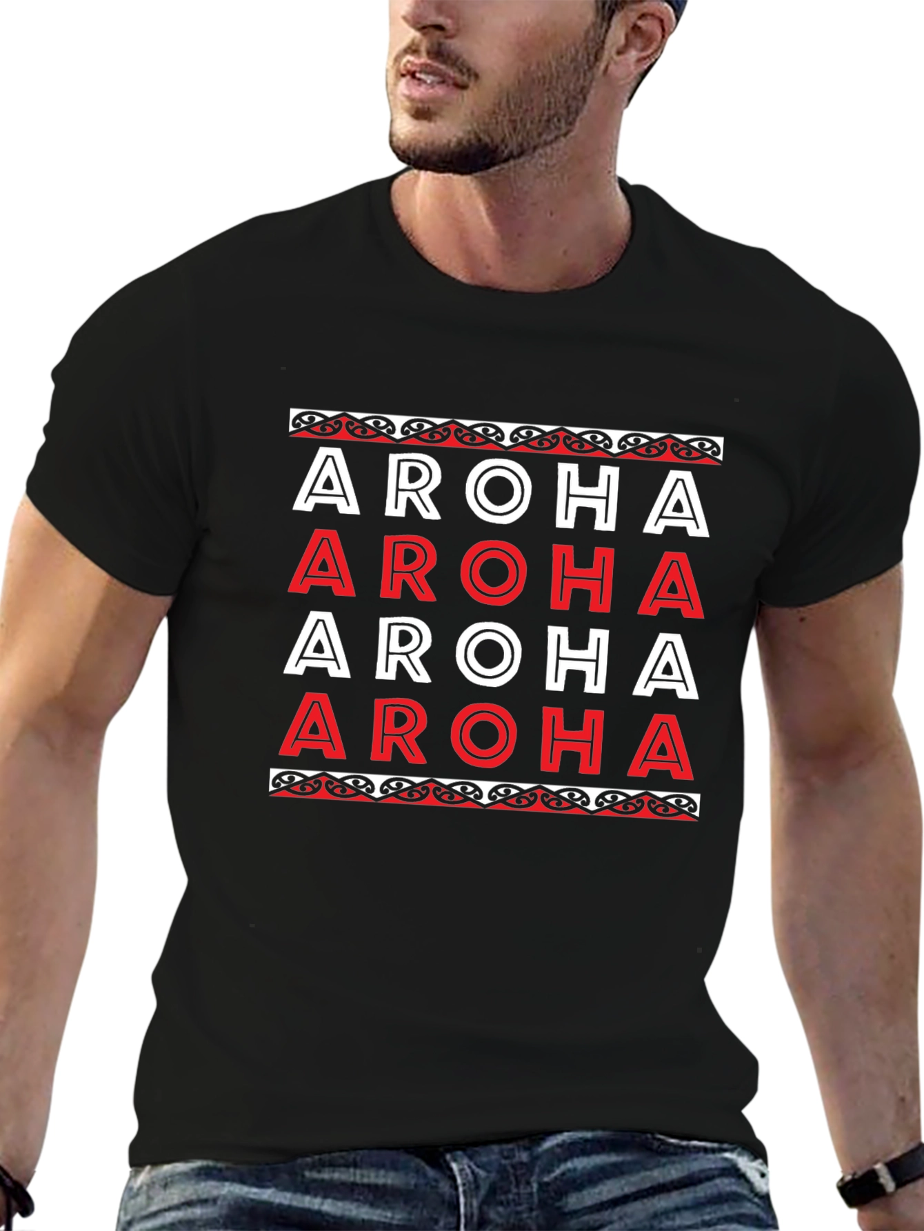 Aroha Graphic Tee - Maori Inspired Design