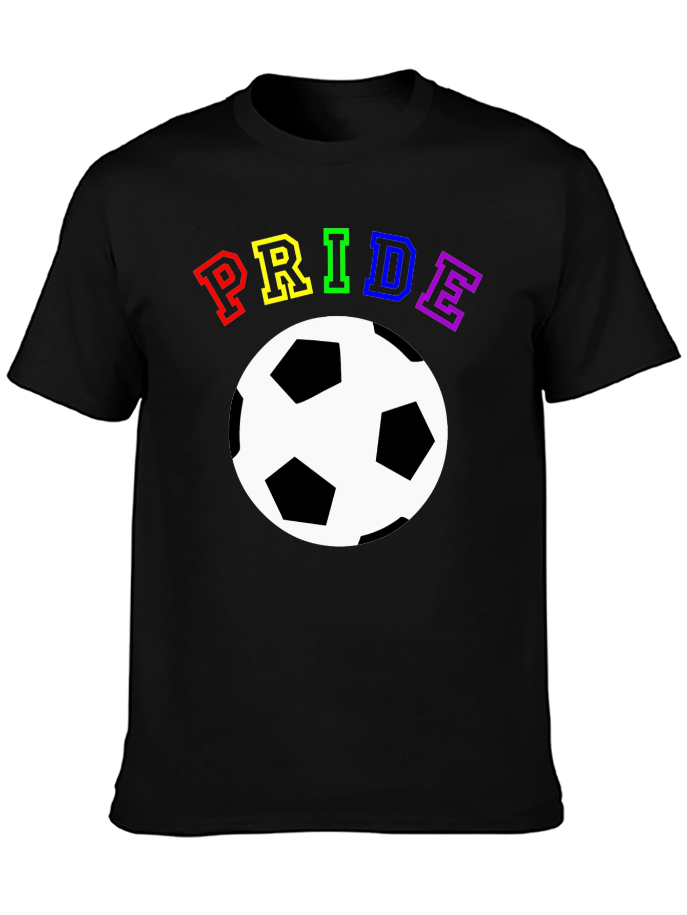 Pride Soccer T-Shirt - Rainbow Graphic Tee