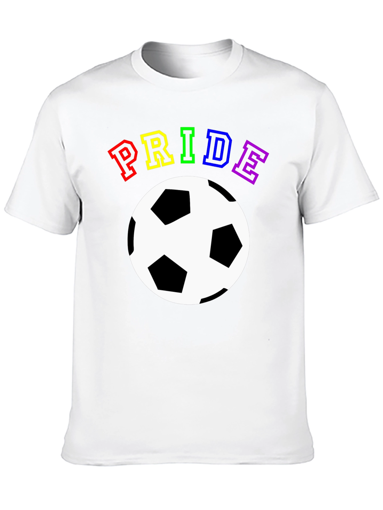 Pride Soccer T-Shirt - Rainbow Graphic Tee