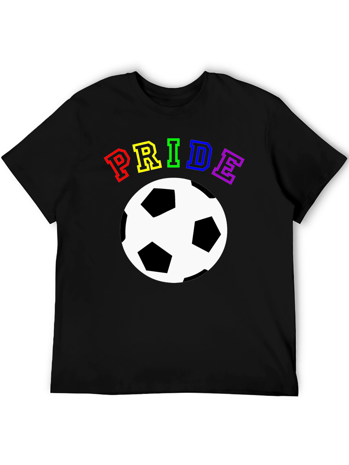 Pride Soccer T-Shirt - Rainbow Graphic Tee