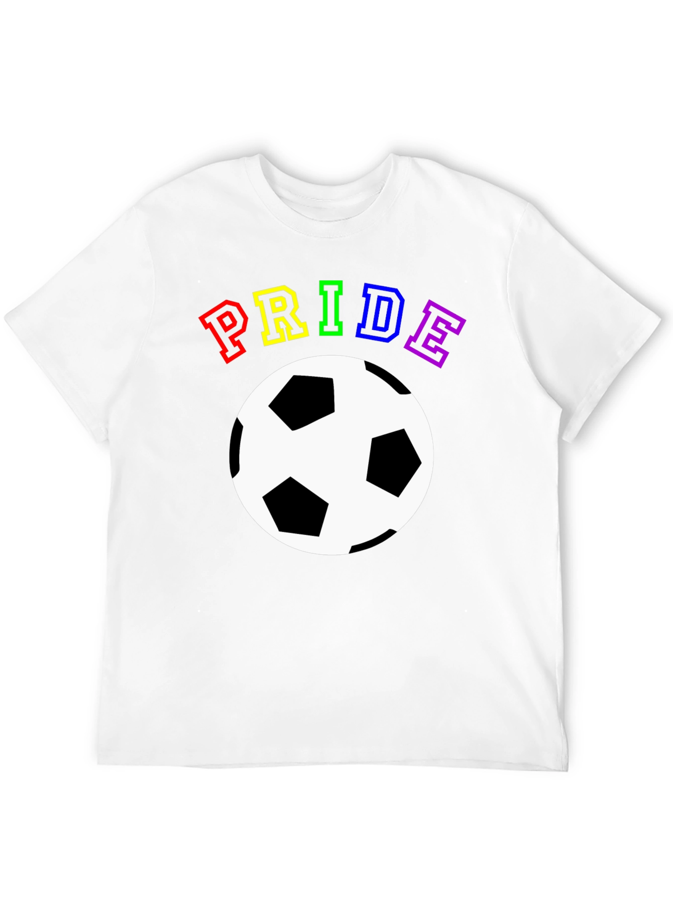 Pride Soccer T-Shirt - Rainbow Graphic Tee