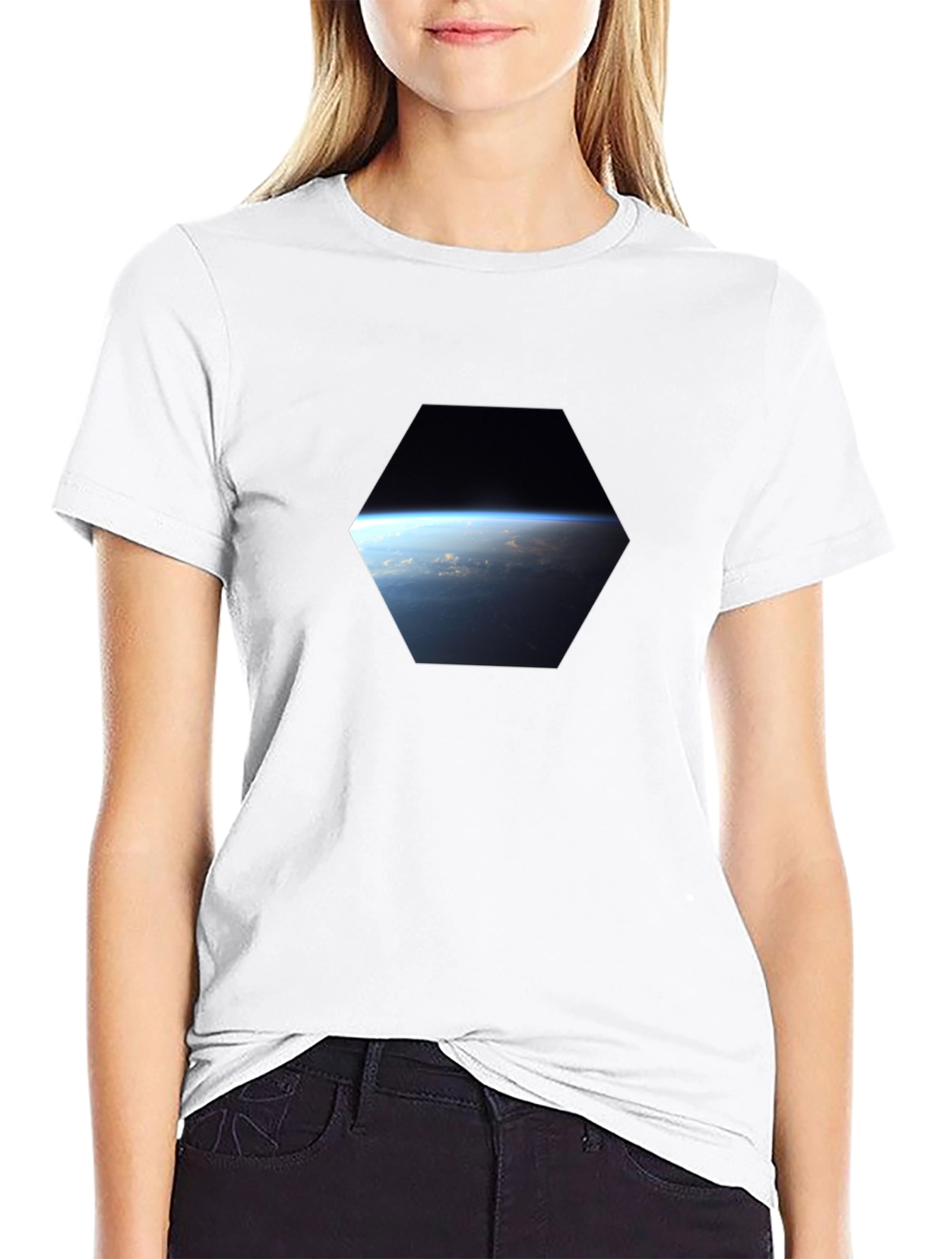 Earth View Graphic Tee - Black Unisex T-Shirt