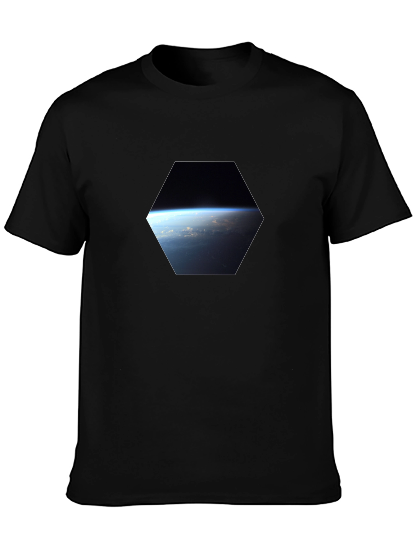 Earth View Graphic Tee - Black Unisex T-Shirt