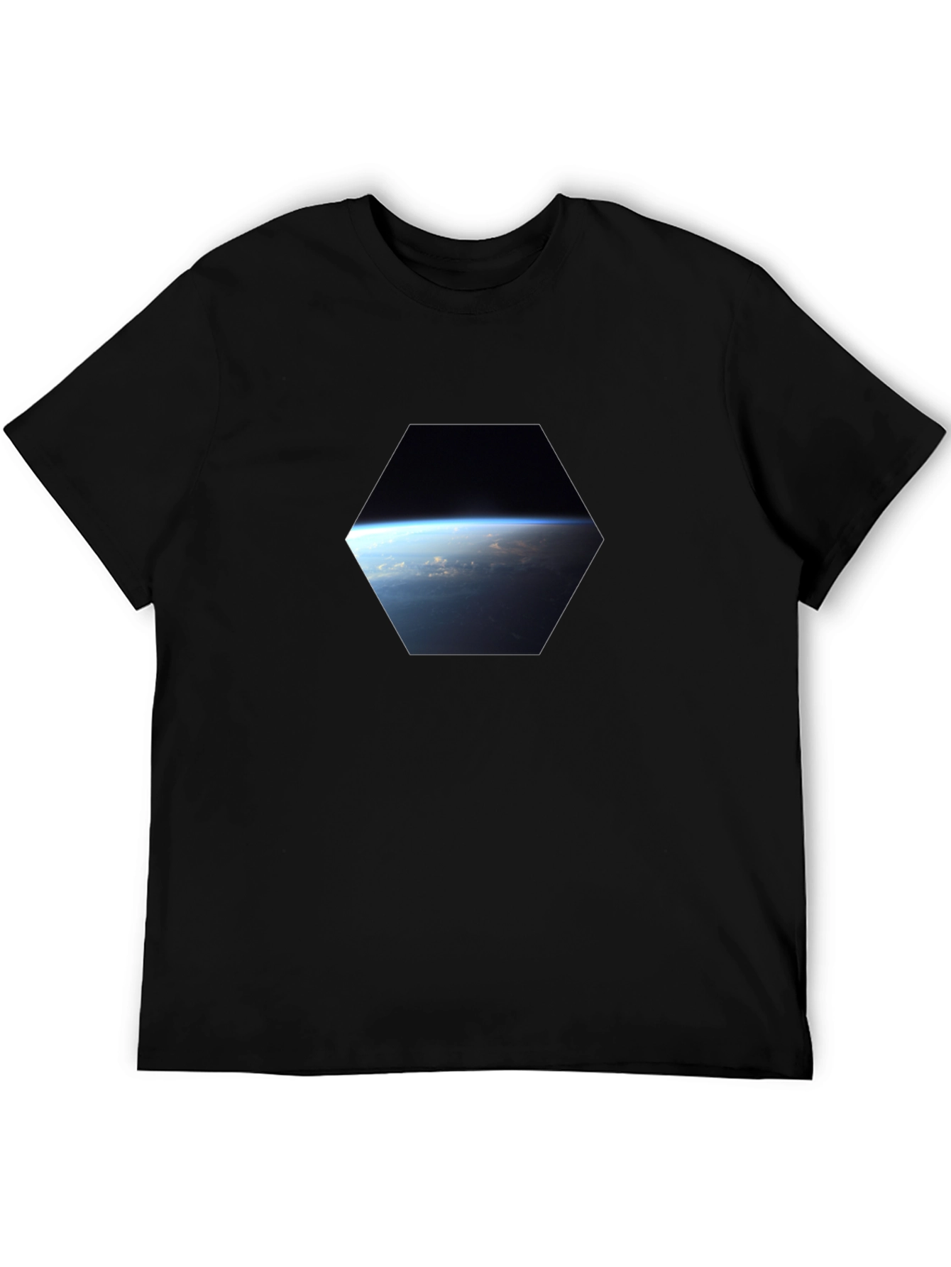 Earth View Graphic Tee - Black Unisex T-Shirt