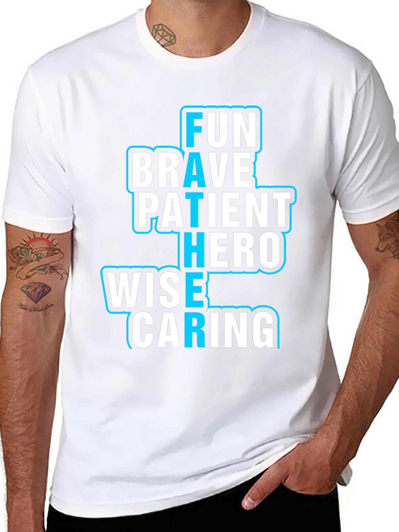 Fun Brave Patient Hero Wise Caring Father T-Shirt