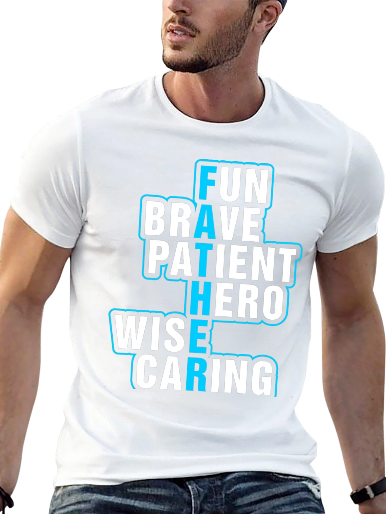 Fun Brave Patient Hero Wise Caring Father T-Shirt