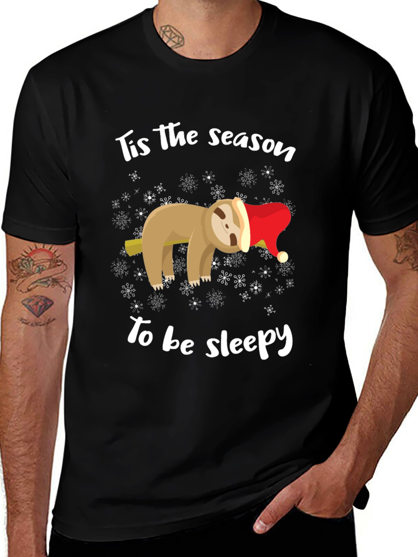 Festive Sloth Sleepy Season T-Shirt