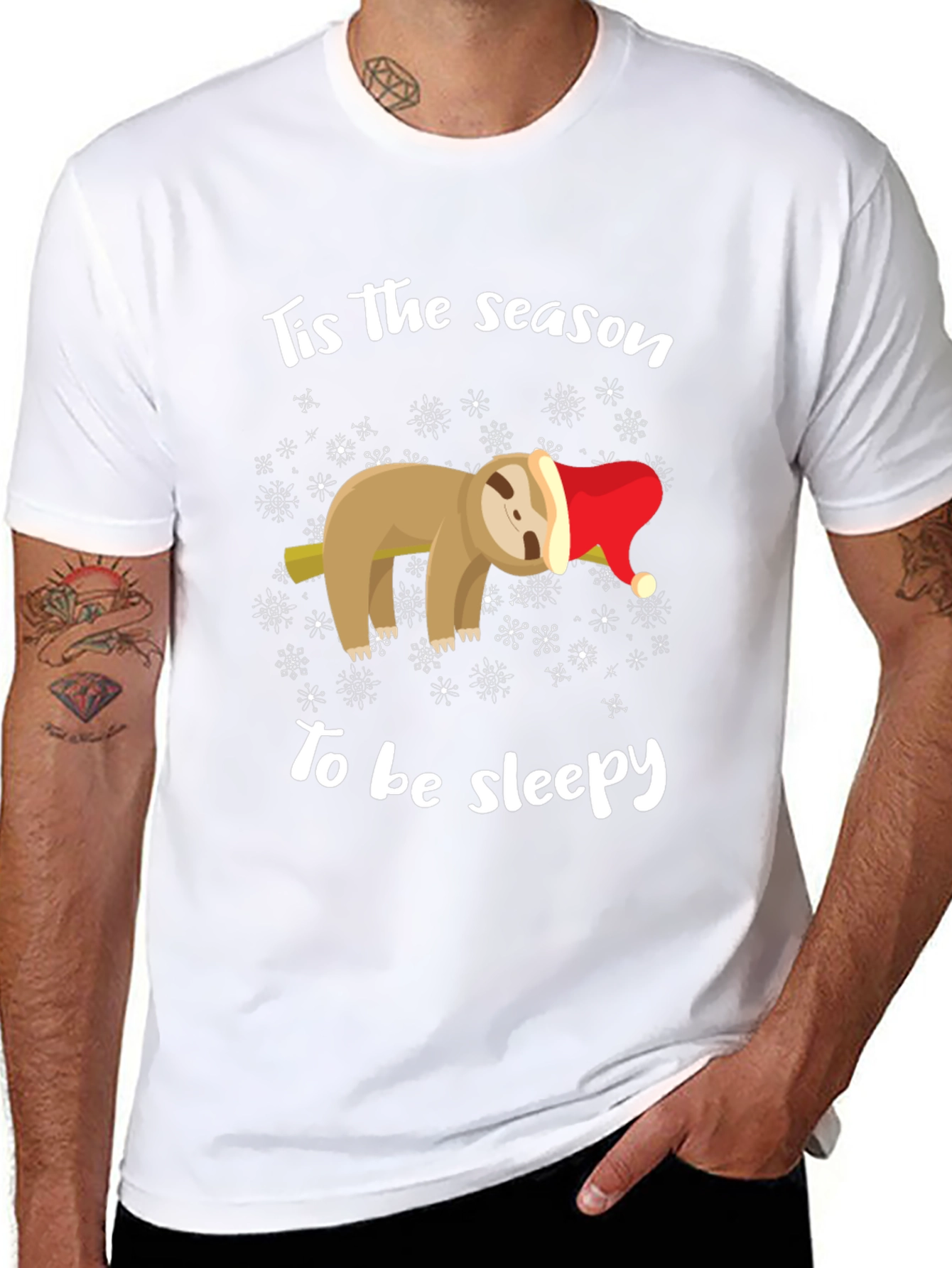 Festive Sloth Sleepy Season T-Shirt