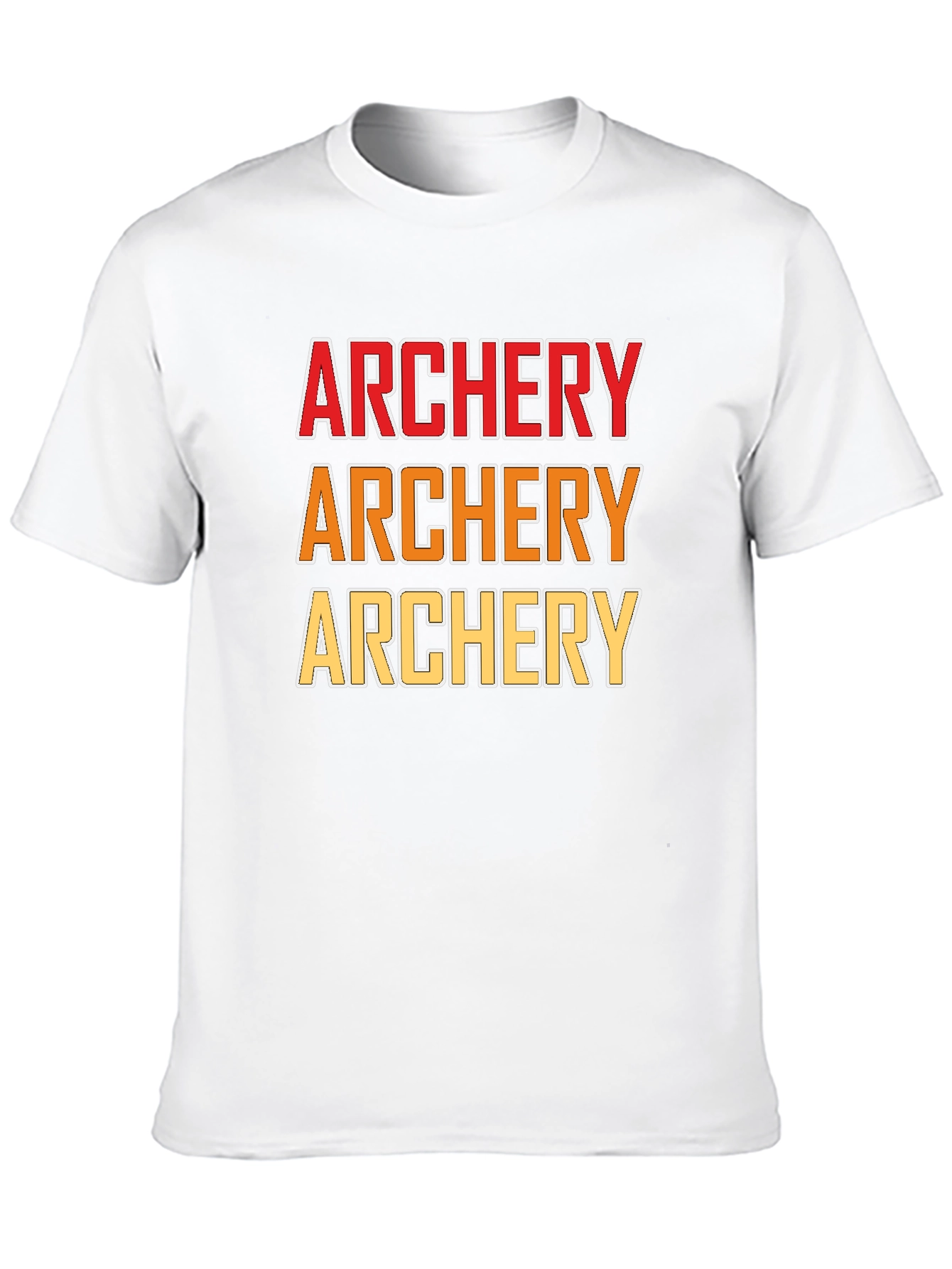 Archery Text Print Black T-Shirt