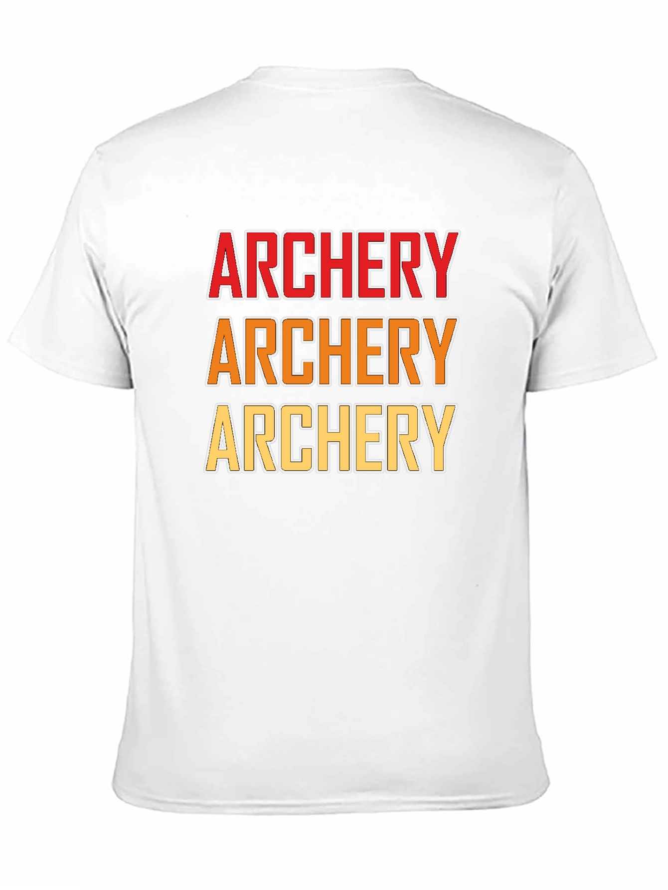 Archery Text Print Black T-Shirt