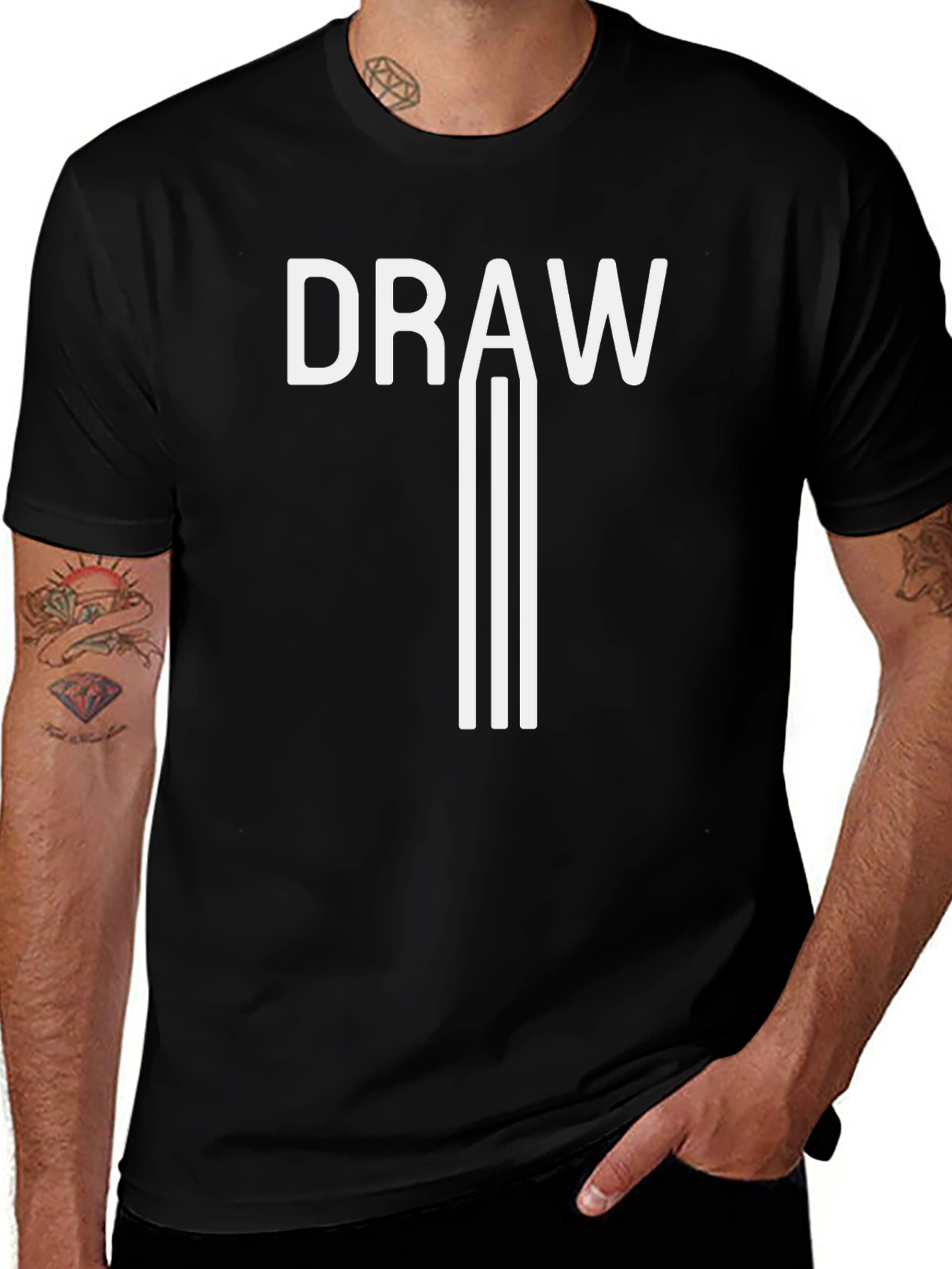 Draw Graphic Tee - Creative Expression Comfort Fit