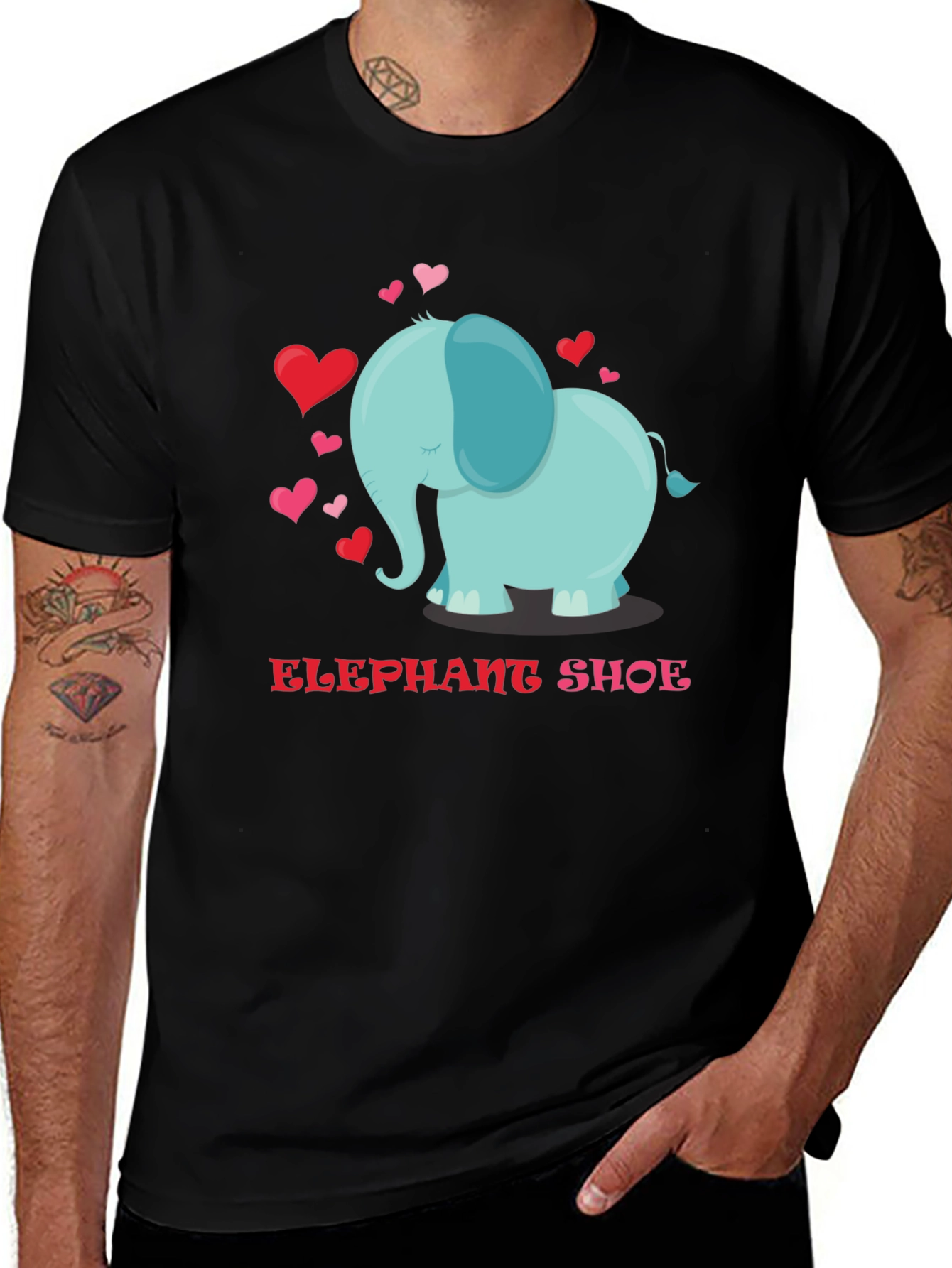 Elephant Shoe Valentines Day T-Shirt