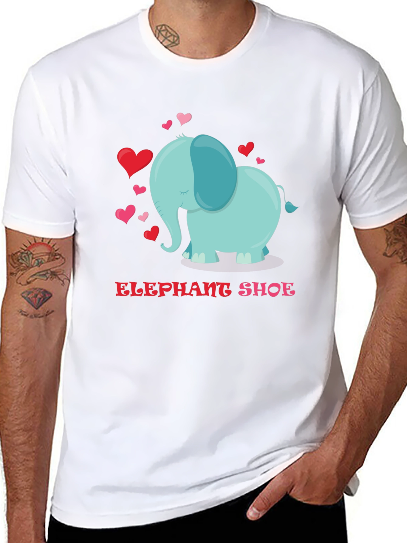 Elephant Shoe Valentines Day T-Shirt