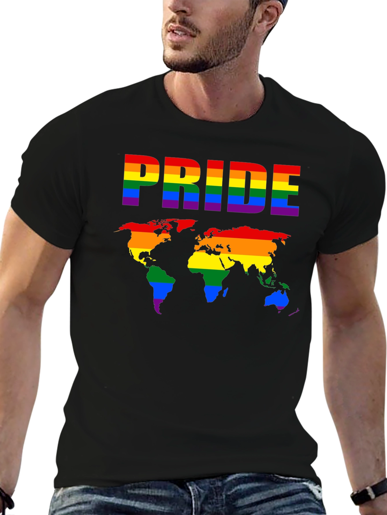 Pride World Map T-Shirt - LGBTQ+ Rainbow Tee