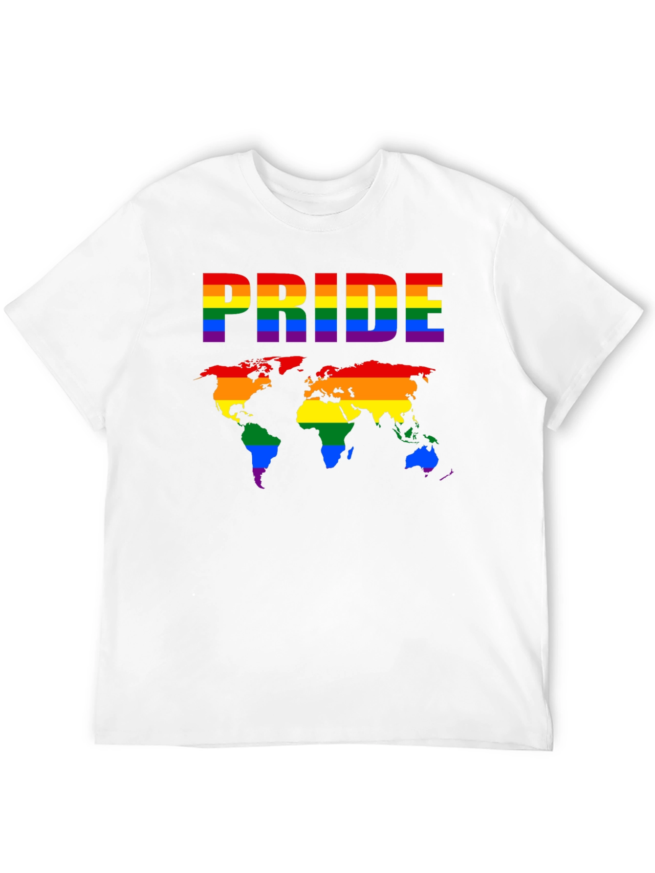 Pride World Map T-Shirt - LGBTQ+ Rainbow Tee