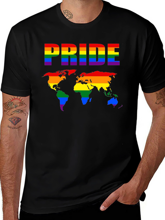Pride World Map T-Shirt - LGBTQ+ Rainbow Tee