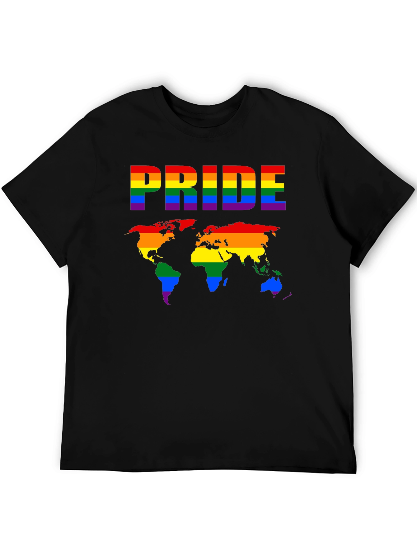 Pride World Map T-Shirt - LGBTQ+ Rainbow Tee
