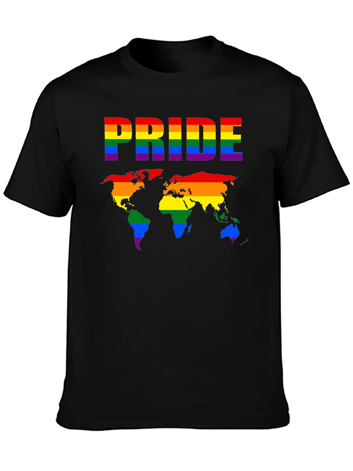 Pride World Map T-Shirt - LGBTQ+ Rainbow Tee