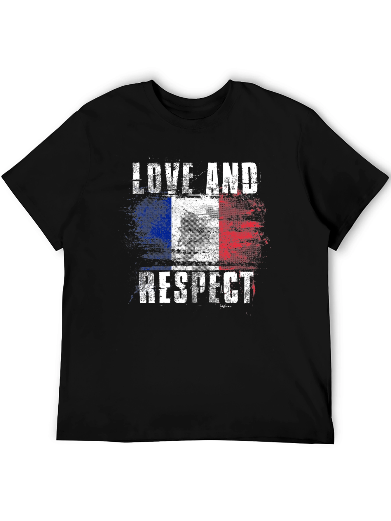 Love And Respect French Flag Graphic T-Shirt
