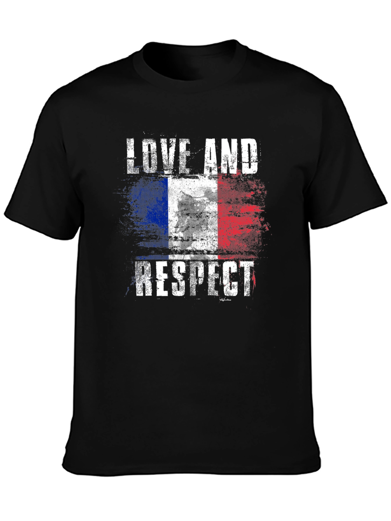 Love And Respect French Flag Graphic T-Shirt