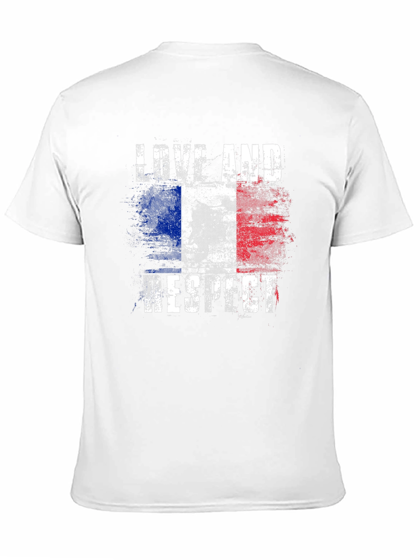 Love And Respect French Flag Graphic T-Shirt