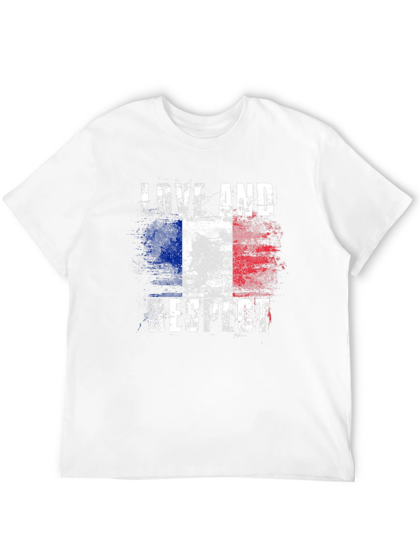 Love And Respect French Flag Graphic T-Shirt