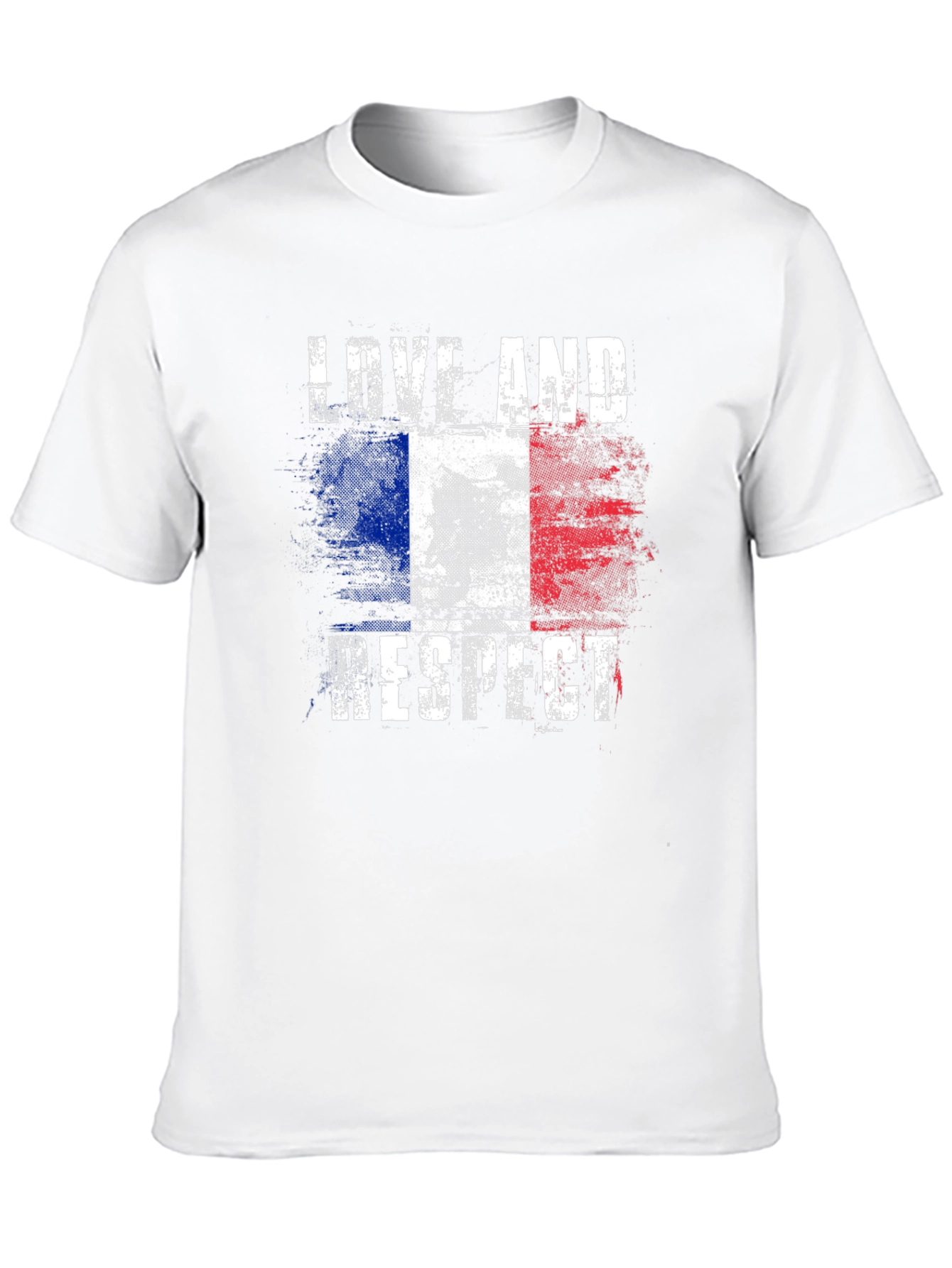 Love And Respect French Flag Graphic T-Shirt