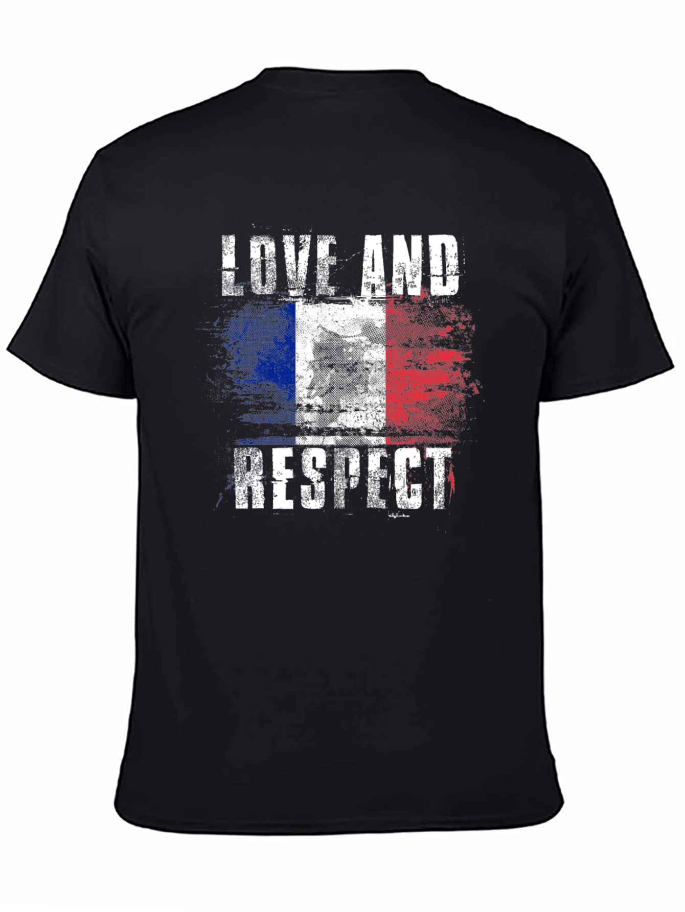 Love And Respect French Flag Graphic T-Shirt