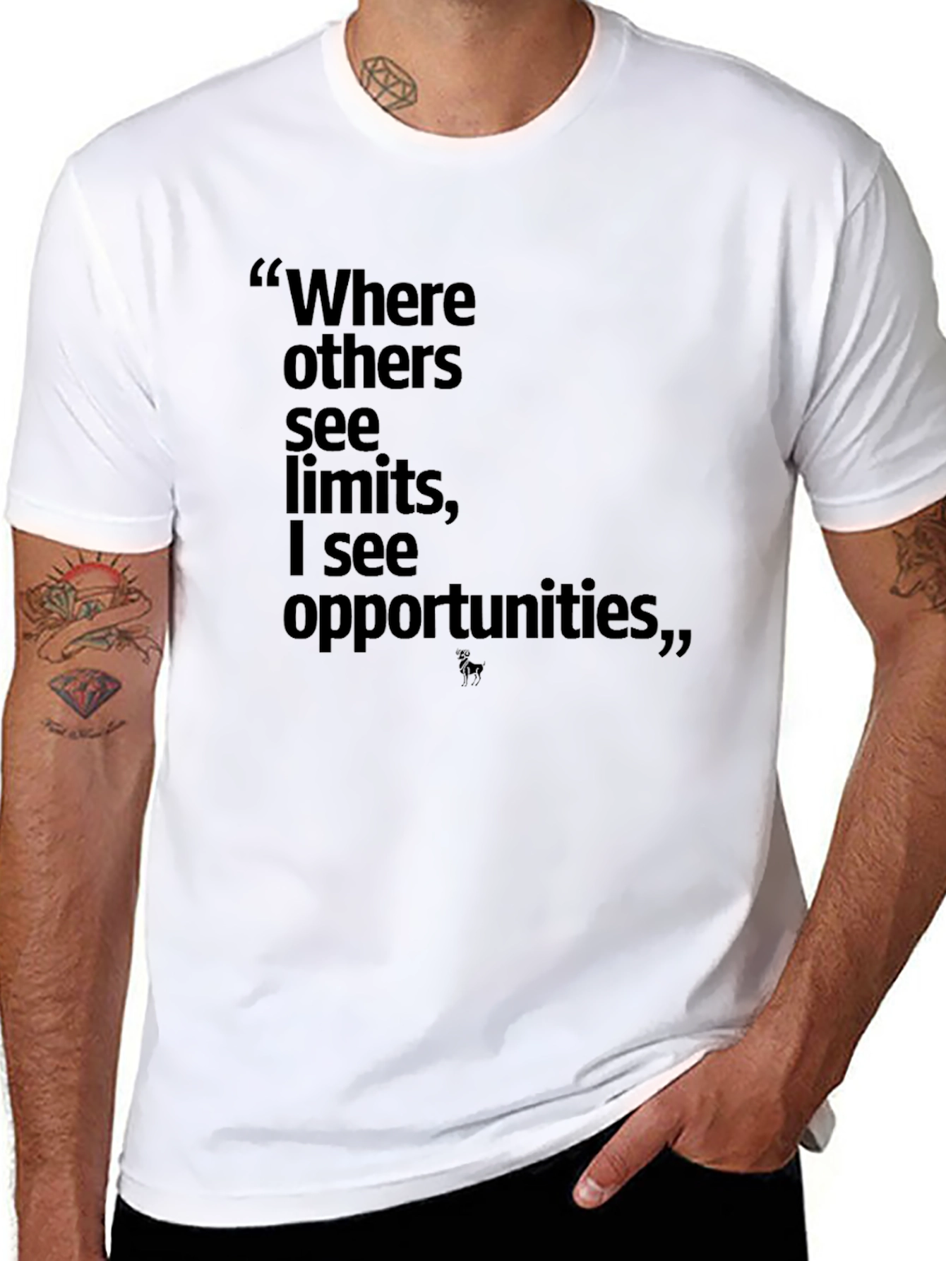 Motivational Quote T-Shirt - Where Others See Limits