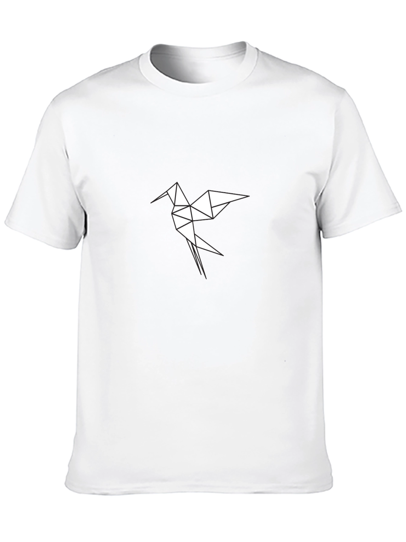 Geometric Bird Black T-Shirt