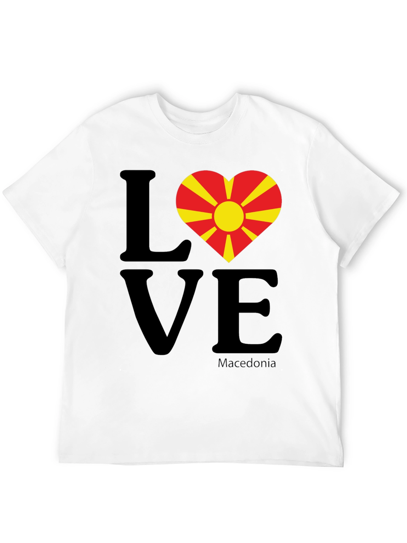 Love Macedonia Graphic T-Shirt - Black